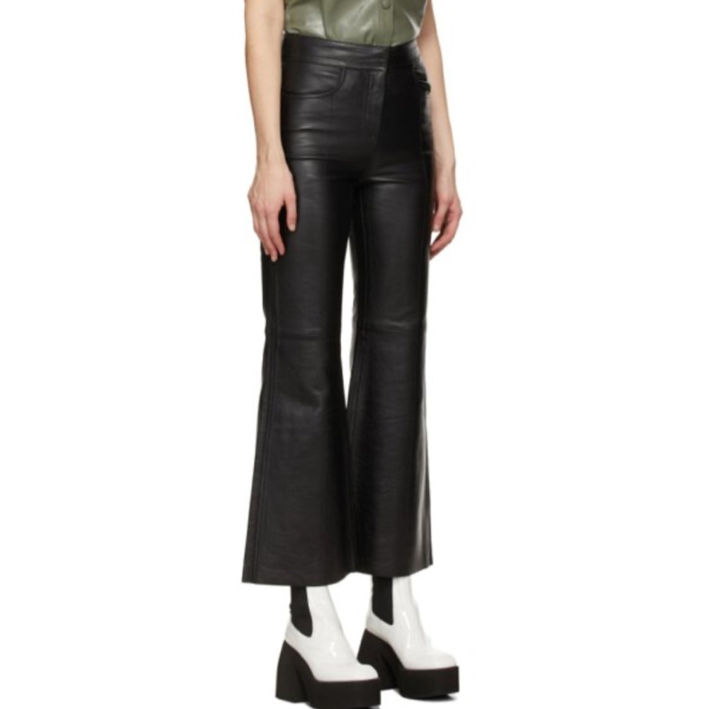 NWT Stand Studio Black Leather Eudora Pants size 36 - Picture 3 of 9